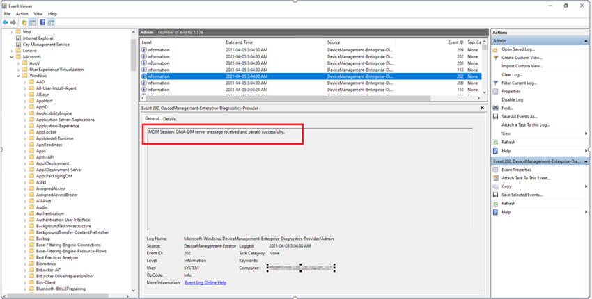 Microsoft Intune enrollment failure - Event ID 76
